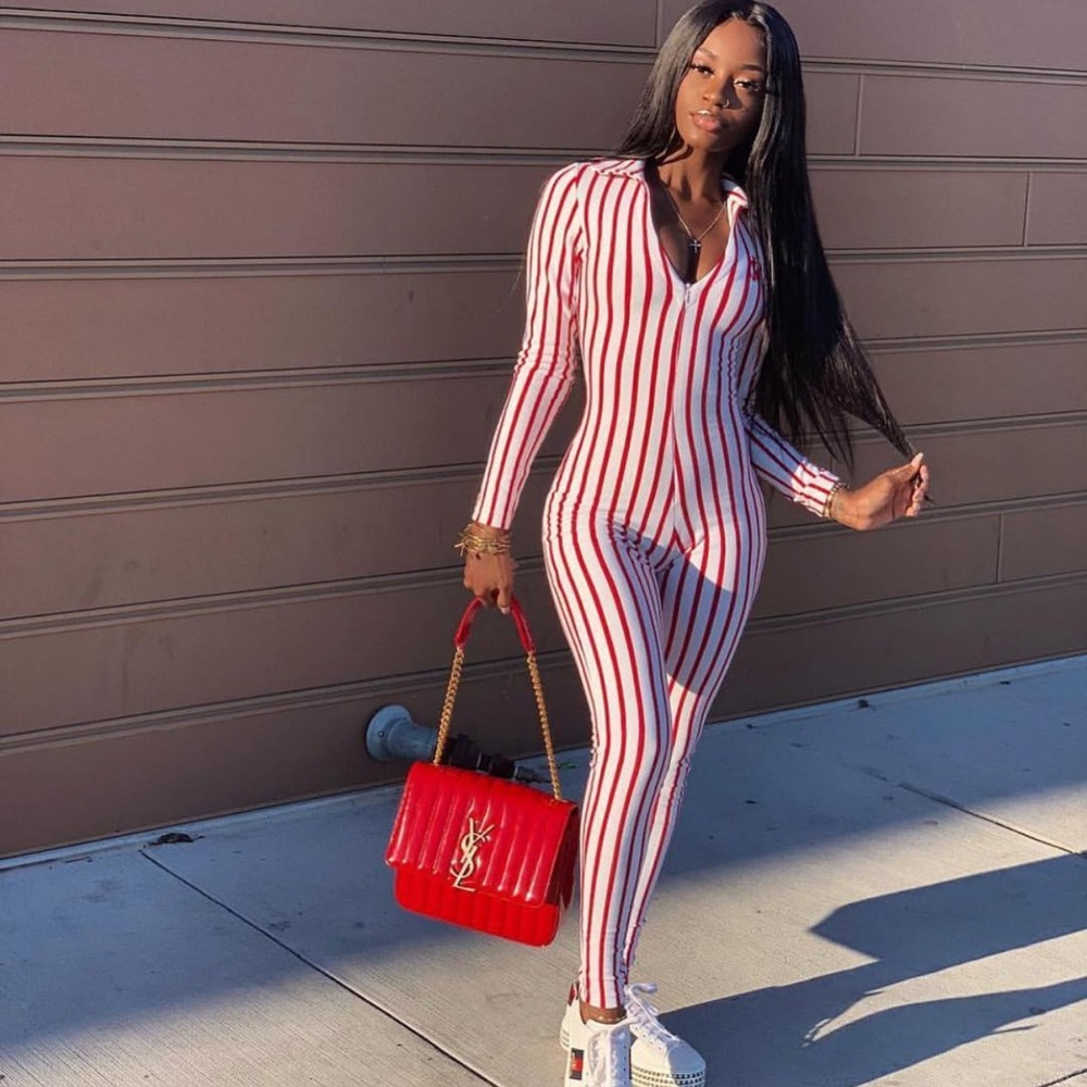 Red/ White gsuwoo jumpsuit